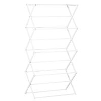Wäscheständer faltbar 8-stufiger Trockenständer Metall Kunststoff Weiß 74 x 35 x 144 cm