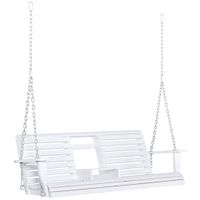 Hängebank 2-3 Sitzer Tannenholz 150 x 75 x 53 cm Weiß