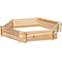 Hochbeet sechseckig DIY Pflanzkübel Pflanzkasten aus Holz Natur