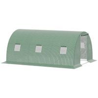Foliengewächshaus begehbares Polytunnel 4,5 x 3 m Dunkelgrün