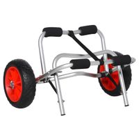 Alu Kanuwagen Kajakwagen klappbar mit Gurt PU-Räder bis 75 kg