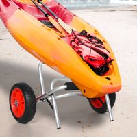 Alu Kanuwagen Kajakwagen klappbar mit Gurt PU-Räder bis 75 kg