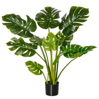 110 cm künstlicher Monstera Dekopflanze Kunststofftopf für drinnen und draußen