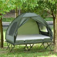 Campingzelt Erhöhtes Campingbett Kuppelzelt Luftmatratze mit Pumpe