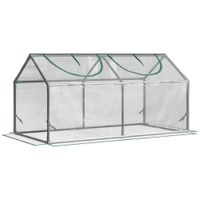 Foliegewächshaus mit Fenster PVC Tomatenhaus 120x60x60cm Transparent