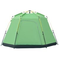 Camping Zelt 6 Personen Zelt PU2000mm. Grün 320 x 320 x 180 cm