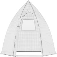 Mini Gewächshaus Überwinterungszelt mit Rolltür Weiß 160x140x180cm
