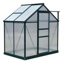 Gewächshaus Aluminium Treibhaus mit Dachfenster 190 x 132 x 201 cm