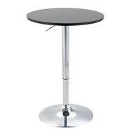 Bartisch modern rund Esstisch 360° höhenverstellbar Stahl Schwarz Ø61x70-90cm