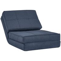 Bodensofa klappbar 5-stuhfig verstellbar Schlafsofa Einzelsofa Dunkelblau 61 x 73 x 58 cm