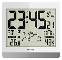 technoline WS8119 Digitale Funkwanduhr mit Temperaturanzeige und Wettervorhersage