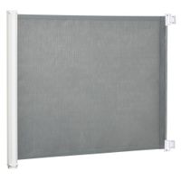 Hunde Türschutzgitter ausziehbar und Einrollbar PVC Grau 115L x 82,5H cm