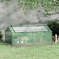 Foliengewächshaus mit Fenster Treibhaus Tomatenhaus Frühbeet Grün