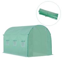 Polyethylenfolie 3x2x2m Ersatzfolie mit 6 Fenster für Folientunnel