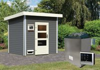 Saunahaus Heme - terragrau 9kW Ofen