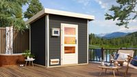Saunahaus Heme - terragrau 9kW Ofen