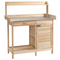 Pflanztisch mit verzinkter Arbeitsplatte, ca. 112 x 45 x 125 cm