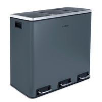 Mülleimer 3 Fächer 54L N°984 Dunkelgrau