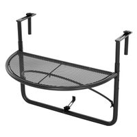 Balkonhängetisch aus Metall,  Ø30 cm - Schwarz