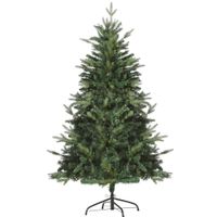 Weihnachtsbaum 1,5 m Christbaum Kunsttanne 946 Zweige Metallfuß PVC Grün Ø95 x 150H cm