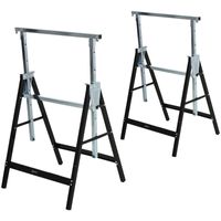 Sägebock höhenverstellbar, faltbar, Metall, schwarz, 200 kg, 68×56 cm, 80–130 cm 