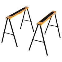 Arbeitsbock, Sägepferd, Unterstellbock, Stahl, Orange, Schwarz, 99,5 x 50 x 78 cm