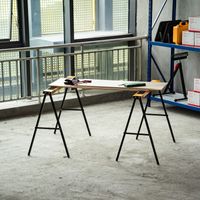 Arbeitsbock, Sägepferd, Unterstellbock, Stahl, Orange, Schwarz, 99,5 x 50 x 78 cm