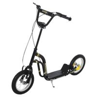 Kinderroller mit Luftreifen 12 Zoll Schwarz