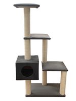 Katzenbaum Samt grau