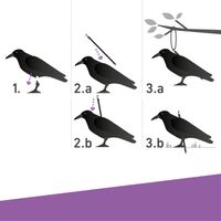 Gartenfigur RABE 37cm, schwarz