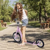 Kinderroller mit Bremsen 16/12 Zoll Rosa