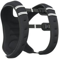 Gewichtsweste Weight Vest 10 kg verstellbar für Gewicht Tranning Krafttrainning Mann/Frau Oxford-Gewebe Metallsand Schwarz 40 x 35 cm