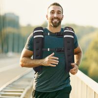 Gewichtsweste Weight Vest 10 kg verstellbar für Gewicht Tranning Krafttrainning Mann/Frau Oxford-Gewebe Metallsand Schwarz 40 x 35 cm