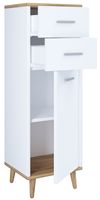 Midischrank "Landos" Weiß/Honig-Eiche