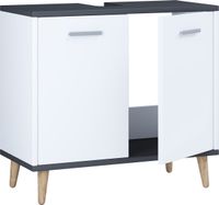 Waschbeckenunterschrank "Landos" Weiß/Anthrazit