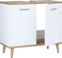 Waschbeckenunterschrank "Landos" Weiß/Honig-Eiche