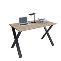 Schreibtisch "Lona" 140x80 X-Fußgestell Sonoma-Eiche/Schwarz