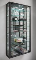 Wandvitrine "Vitrosa Maxi" mit Spiegel Schwarz