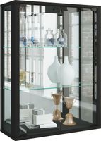 Wandvitrine "Udina" mit Spiegel Schwarz
