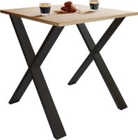 Esstisch "Xona" 80x50 X-Fußgestell Sonoma-Eiche/Schwarz