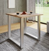 Esstisch "Xona" 80x50 U-Fußgestell Sonoma-Eiche/Silber