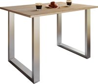 Esstisch "Xona" 110x80 U-Fußgestell Sonoma-Eiche/Silber
