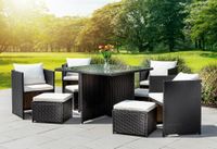 22tlg. Polyrattan-Sitzgruppe Gartenmöbel Rattan-Set