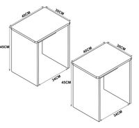2er Set Hocker "Esal" Sonoma-Eiche