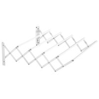 Wandtrockner ausziehbar klappbare für drinnen und draußen Metall Weiß 63,5 x 60 x 20 cm