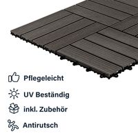 WPC Holzfliesen BAVARO Anthrazit 3 m²