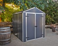 Gerätehaus Rubicon 6x8 Alu Grau 185x229cm