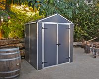 Gerätehaus Rubicon 6x5 Alu Grau 185x154cm