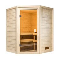 Sauna "Rysum" SET naturbelassen mit Ofen 3,6 kW integr. Strg.