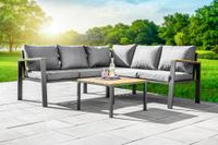 15tlg. Alu-Lounge LIROY grau/anthrazit